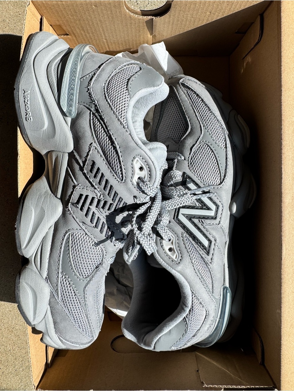 New Balance Women’s Grey Grey Suede Sneakers - Picture 2 of 8